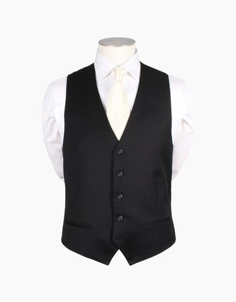 Rembrandt Curtis Black Waistcoat-hire-Sparrows