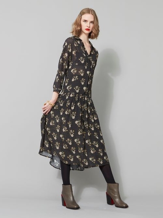 Isacc & LuluL Roma Print Dress-womenswear-Sparrows