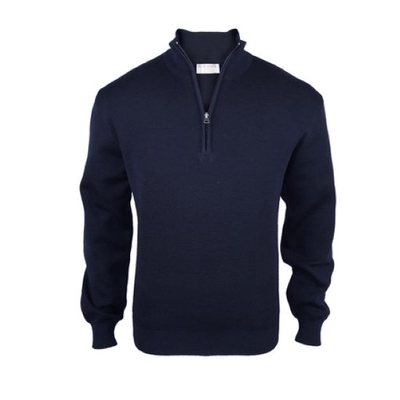Silverdale 1/4 Zip Wool Jersey-mens-Sparrows