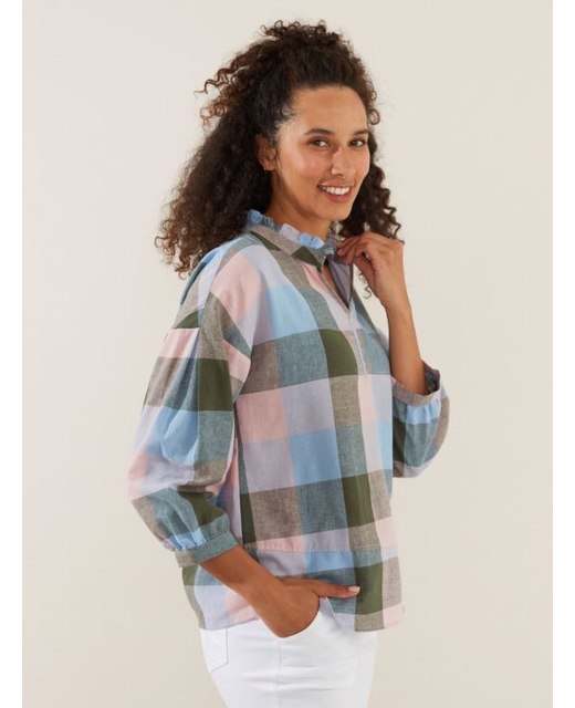 Yarra Trail Pastel Check Top
