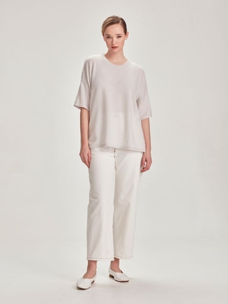 Caroline Sills Vivien Cashmere Tee-womenswear-Sparrows
