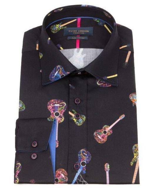 Guide London Long Sleeve Shirt MensShirts Sparrows W24 Guide London