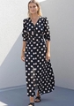 Three of Something Everytime Polka Dot Midi Dress