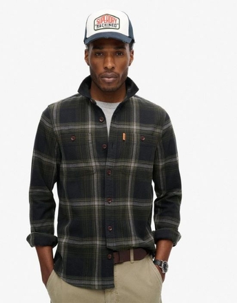 Superdry Vintage Check Overshirt-mens-Sparrows