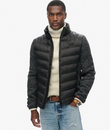 Superdry Storm Knit Hybrid Padded Jacket-mens-Sparrows