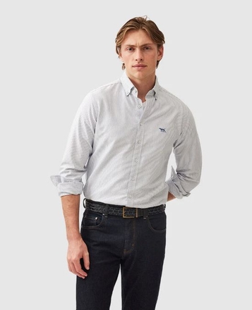 Rodd & Gunn Oxford Stripe Sports Fit Shirt-mens-Sparrows