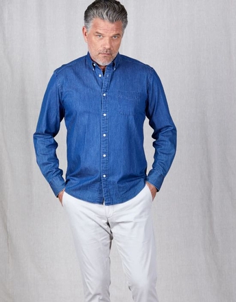 Rembrandt Ohope Denim Shirt-mens-Sparrows