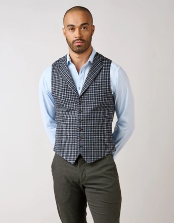 Rembrandt Shelby Guncheck Waistcoat-mens-Sparrows