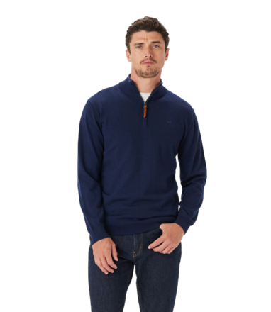 R.M.Williams Ernest 1/4 Zip Merino Knit-mens-Sparrows