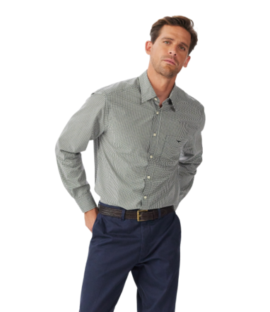 R.M.Williams Classic Poplin Check Shirt-mens-Sparrows