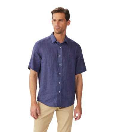 R.M Williams Newman Linen SS Shirt-mens-Sparrows