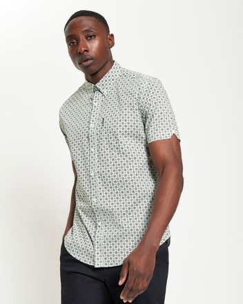 B.Sherman Geo Print S/S Shirt-mens-Sparrows