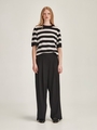 Caroline Sills Emi Striped Cashmere Tee
