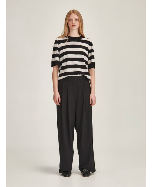 Caroline Sills Emi Striped Cashmere Tee