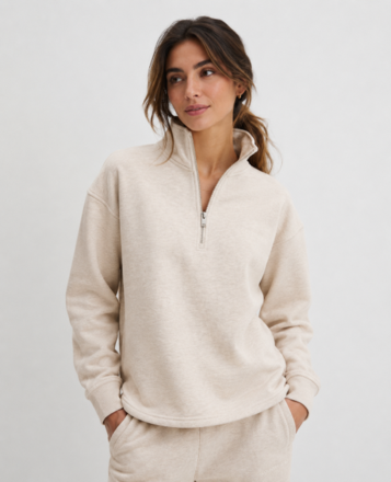 Country Road Zip Neck Sweat-womenswear-Sparrows