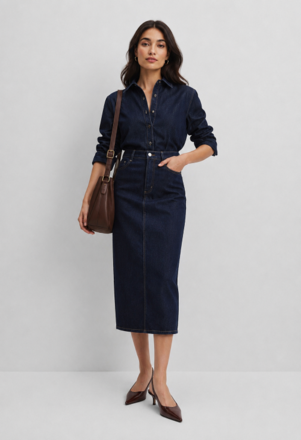 Country Road Denim Midi Skirt-womenswear-Sparrows