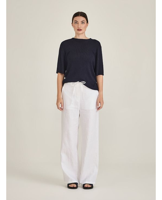 Caroline Sills Crinkle Knit Tee