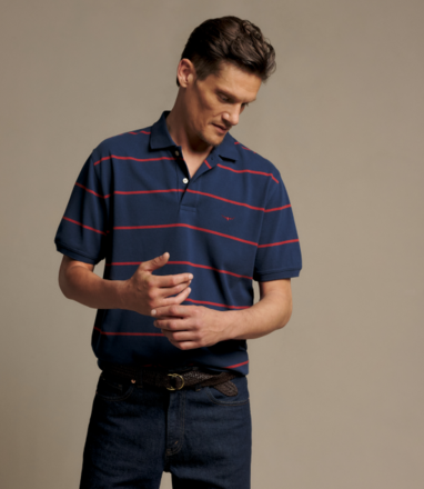 R.M. Williams Ashfield Stripe Polo-mens-Sparrows