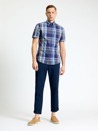 Ben Sherman SS Block Check Shirt-mens-Sparrows