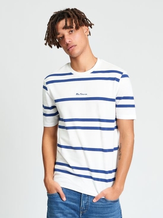 Ben Sherman Pique Stripe Tee-mens-Sparrows