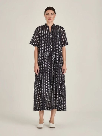 Caroline Sills Caro Print Dress-womenswear-Sparrows