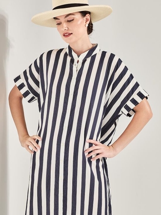 Caroline Sills Roberta Striped Dress -womenswear-Sparrows