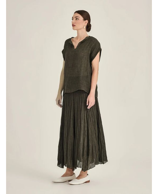Caroline Sills Palmer Linen Top