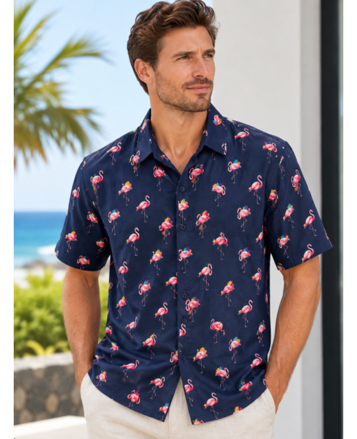 English Laundry Pink Flamingo S/S Shirt