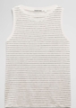 Country Road Stripe Linen Boat Neck Tank