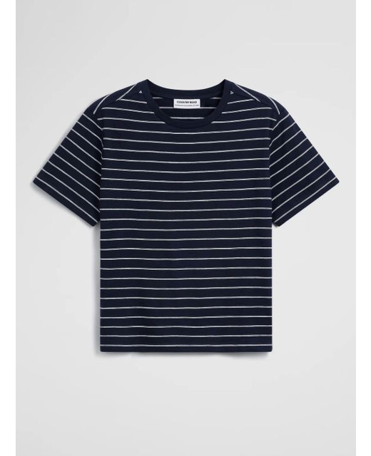 Country Road Stripe Textured Slub T-shirt