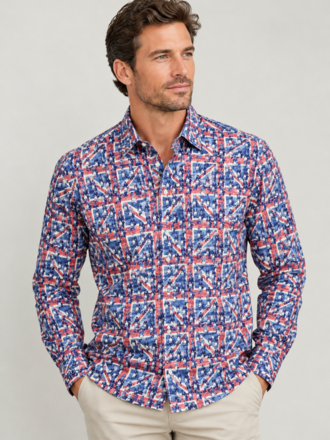 English Laundry Union Jack Shirt-mens-Sparrows